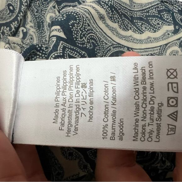 J.Crew Collection Classic Fit Ratti Midnight Paisley Button Down Shirt Size 6 - Picture 8 of 8